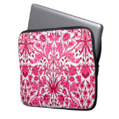 William Morris Hyacinth Print, Burgundy und Pink Laptopschutzhülle (Vorderseite Links)