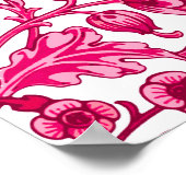 William Morris Hyacinth Print, Burgundy und Pink Poster (Ecke)