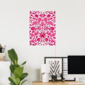 William Morris Hyacinth Print, Burgundy und Pink Poster (Heimbüro)