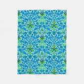 William Morris Hyacinth Print, Cerulean Blue Fleecedecke (Vorderseite)