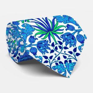William Morris Hyacinth Print, Cerulean Blue Krawatte