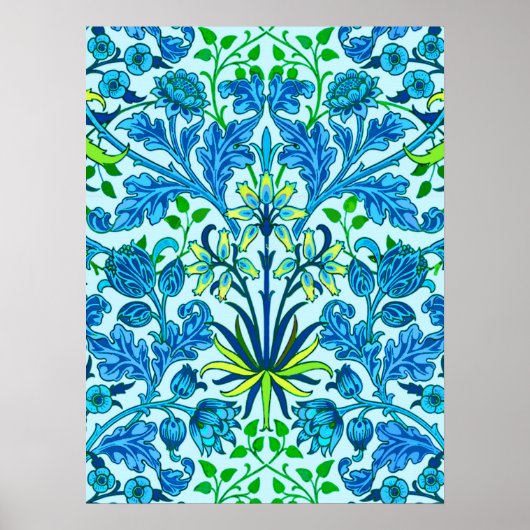 William Morris Hyacinth Print, Cerulean Blue Poster (Vorne)