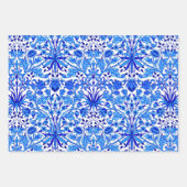 William Morris Hyacinth Print, Cobalt Blue & Whit Geschenkpapier Set (Vorderseite 3)