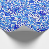 William Morris Hyacinth Print, Cobalt Blue & White Geschenkpapier (Ecke)