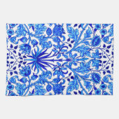 William Morris Hyacinth Print, Cobalt Blue & White Geschirrtuch (Horizontal)