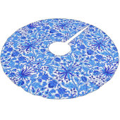 William Morris Hyacinth Print, Cobalt Blue & White Polyester Weihnachtsbaumdecke (Schrägansicht)