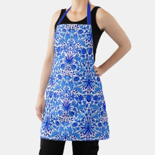 William Morris Hyacinth Print, Cobalt Blue & White Schürze