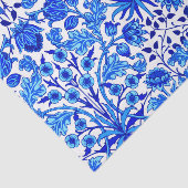 William Morris Hyacinth Print, Cobalt Blue & White Seidenpapier (Ausschnitt)