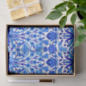 William Morris Hyacinth Print, Cobalt Blue & White Seidenpapier (Geschenk)
