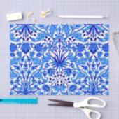 William Morris Hyacinth Print, Cobalt Blue & White Seidenpapier (Handwerk)