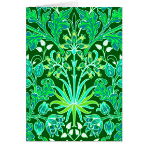 William Morris Hyacinth Print, Emerald Green