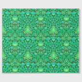 William Morris Hyacinth Print, Emerald Green Geschenkpapier (Flach)
