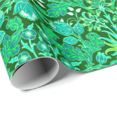 William Morris Hyacinth Print, Emerald Green Geschenkpapier (Rolleneckpunkt)