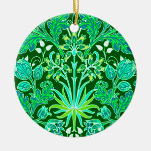 William Morris Hyacinth Print, Emerald Green Keramikornament
