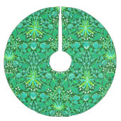 William Morris Hyacinth Print, Emerald Green Polyester Weihnachtsbaumdecke (Vorderseite)