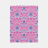 William Morris Hyacinth Print, Fuchsia Pink Fleecedecke (Vorderseite)
