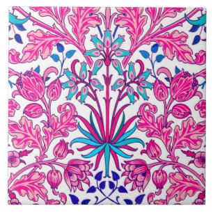 William Morris Hyacinth Print, Fuchsia Pink Fliese