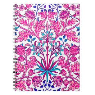 William Morris Hyacinth Print, Fuchsia Pink Notizblock