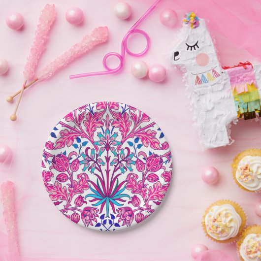 William Morris Hyacinth Print, Fuchsia Pink Pappteller (Party)