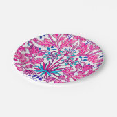 William Morris Hyacinth Print, Fuchsia Pink Pappteller (Schrägansicht)