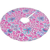 William Morris Hyacinth Print, Fuchsia Pink Polyester Weihnachtsbaumdecke (Schrägansicht)