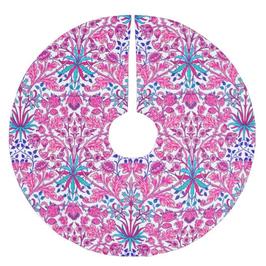 William Morris Hyacinth Print, Fuchsia Pink Polyester Weihnachtsbaumdecke (Vorderseite)