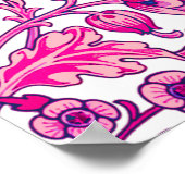 William Morris Hyacinth Print, Fuchsia Pink Poster (Ecke)