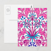 William Morris Hyacinth Print, Fuchsia Pink Postkarte (Vorne/Hinten)