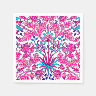 William Morris Hyacinth Print, Fuchsia Pink Serviette