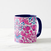 William Morris Hyacinth Print, Fuchsia Pink Tasse (VorderseiteRechts)