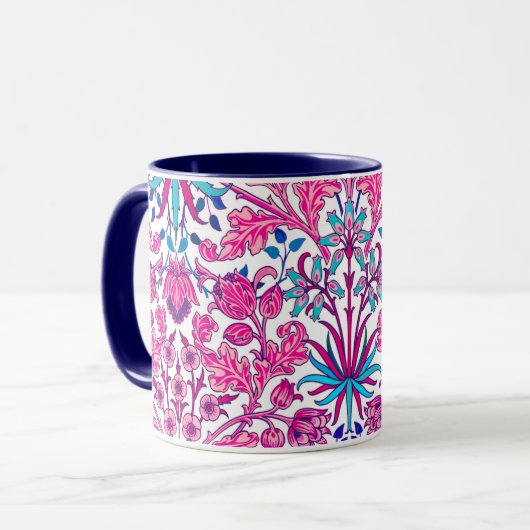 William Morris Hyacinth Print, Fuchsia Pink Tasse (Vorderseite Links)