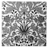 William Morris Hyacinth Print, Grau, Schwarz & Wei Fliese (Vorderseite)