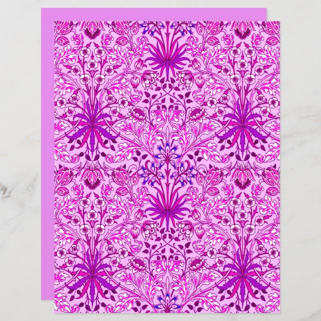 William Morris Hyacinth Print, Lavender und Violet (Vorne/Hinten)