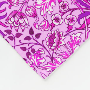 William Morris Hyacinth Print, Lavender und Violet Fleecedecke