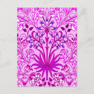William Morris Hyacinth Print, Lavender und Violet Postkarte