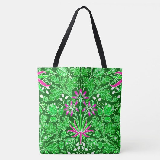 William Morris Hyacinth Print, Lime Green Tasche (Vorderseite)