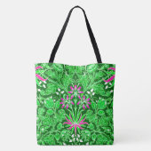 William Morris Hyacinth Print, Lime Green Tasche (Rückseite)