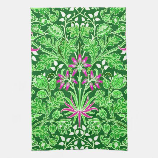 William Morris Hyacinth Print Limon & Emerald Gree Geschirrtuch (Vertikal)