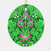 William Morris Hyacinth Print Limon & Emerald Gree Keramik Ornament (Links)