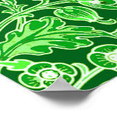 William Morris Hyacinth Print Limon & Emerald Gree Poster (Ecke)