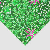 William Morris Hyacinth Print Limon & Emerald Gree Seidenpapier (Ausschnitt)