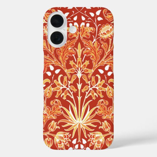 William Morris Hyacinth Print, Mandarin Orange Case-Mate iPhone Hülle (Rückseite)