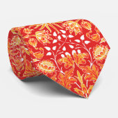 William Morris Hyacinth Print, Mandarin Orange Krawatte (Gerollt)