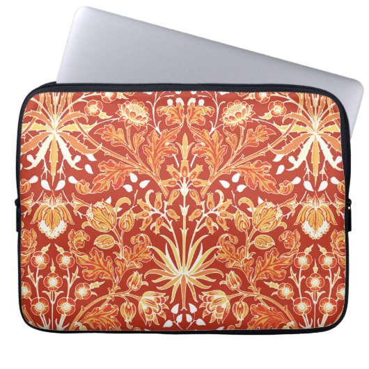 William Morris Hyacinth Print, Mandarin Orange Laptopschutzhülle (Vorderseite)