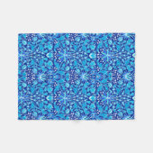 William Morris Hyacinth Print, Navy & Cobalt Blue Fleecedecke (Vorderseite (Horizontal))