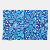 William Morris Hyacinth Print, Navy & Cobalt Blue Geschirrtuch (Horizontal)