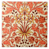 William Morris Hyacinth Print, Orange und Rust Fliese (Vorderseite)