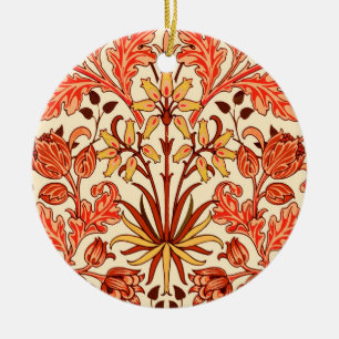William Morris Hyacinth Print, Orange und Rust Keramikornament