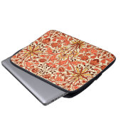 William Morris Hyacinth Print, Orange und Rust Laptopschutzhülle (Vorne Knopf)