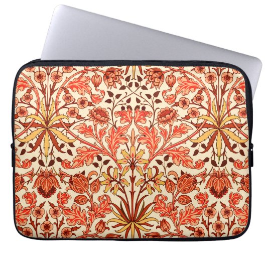 William Morris Hyacinth Print, Orange und Rust Laptopschutzhülle (Vorderseite)